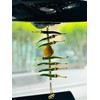 Stylish Single Metal Yellow & Green Nimbu Mirchi Car Charm