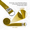 Yoga Strap Belt with Metal D-Ring Buckle, 6ft long &