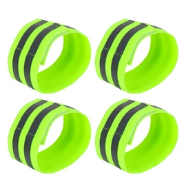 X AUTOHAUX 4 Pcs Reflective Bands for Ankle Reflective Slaps High Visibility Night Safety Cycling Riding Reflector Tape Green