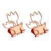 100Pcs Rose Gold Hollowed Long Tail Binder Paper Clips Beautiful