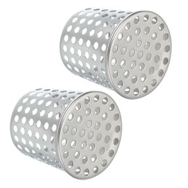 PATIKIL Gutter Guard Filter 2.5"-2", 2 Pcs PVC Termination Cap Mesh Screen Roof Vent Cover Stainless Steel Conical Exhaust Pipe Cover Downspout Guard Filter Strainer for Downspout