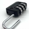 Small 3-Digit Combination Lock - Ideal for Lockers & Study Rooms (Black) Auxiliary Lock 3ea