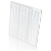300x300mm / 12x12 inch White Metal Ventilation Grille with Flyscreen