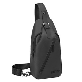 Mochila Cruzada para Hombre XB13006, ARCTIC HUNTER AH Bolso Bandolera con Puerto para Audifonos Bolso de Pecho Antirrobo Sling Bag Múltiples Compartimentos para Actividades al Aire Libre de Hombres