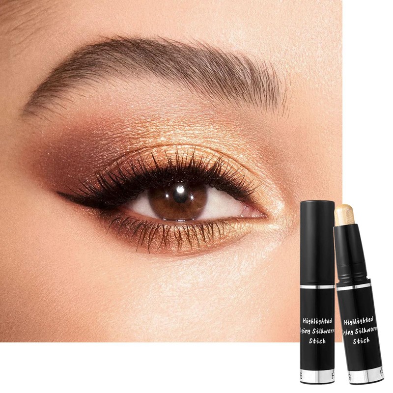 Gold Shimmer Eyeshadow Stick, Champagne Gold Metallic Cream Eye Shadow