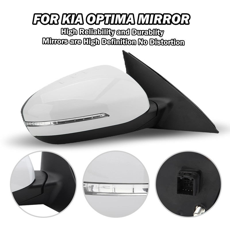 MOFOAP Passenger Side Mirror Compatible with 2011 2012 2013 Kia