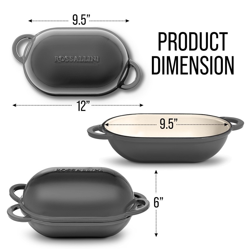 ROSSALLINI Signature Enameled Cast Iron Sourdough Bread Oven | Non-Stick