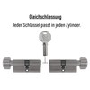 Löwen Sicherheit 2x Knob Cylinder KD 60 mm 30/30 Keyed