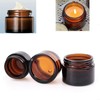 4Pack 50g Amber Glass Cosmetic Cream Jars,Empty Sample Jars Containers