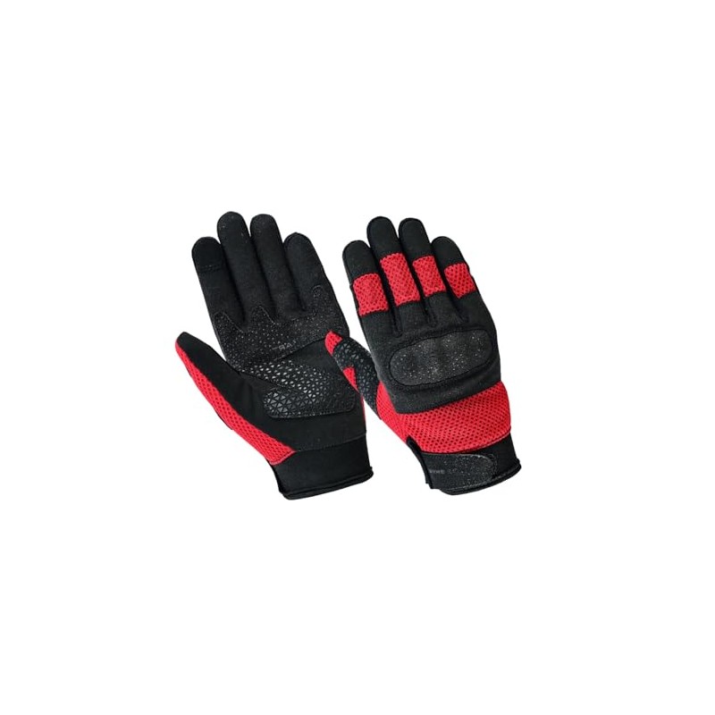 RAXUS Mens Summer Breathable Motorcycle Gloves with Knuckle Protection CE