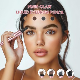 Microblading Eyebrow Pencil - 3D Magic Eyebrow Pencil - Natural Makeup Fine Stroke 4-Fork-Tip Eye Brow Pencils - Long-Lasting Waterproof Eyebrow Pencil for Women