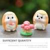 Operitacx 7pcs Miniature Resin Hedgehog Models Multi-functional Desktop Decor for