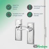 EAI Polished Chrome Georgian Scroll Door Handles for Key Lock