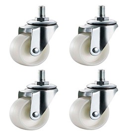 Qty. 4 x 40mm Nylon Swivel Castors M8 - Furniture, Appliance & Equipment Small Wheels by Bulldog Castors - Max 100Kg Per Set