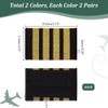 AHANDMAKER 4 Pairs Uniform Epaulettes, 2-Colour Striped Polyester Epaulettes, Pilot