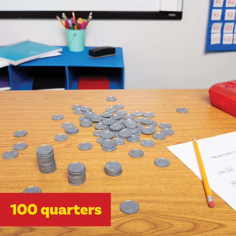 LEARNING ADVANTAGE - 7524 Learning Advantage, Play Quarters Plastic Coins