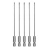 sourcing map 5pcs SL2.5 Magnetic Slotted Screwdriver Bits 2.5mm S2