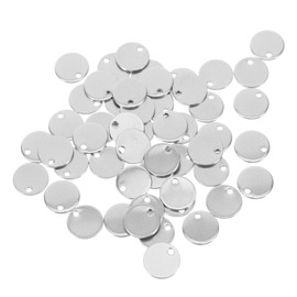 Gadpiparty 100Pcs Stamping Blanks Round Stainless Steel Tags for DIY Jewelry Making for Engraving Dog Tags Crafting Necklaces and Bracelets