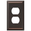 Amerelle 163DDB Century Wallplate, 1 Duplex, Steel, Aged Bronze, 1-Pack