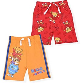 Daniel Tiger's Neighborhood Fred Rogers Company Boys 2 Pack Shorts with Drawstring for Toddler