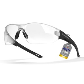 IMPACTABLE Upgraded 2.0 Safety Pickleball Glasses, Protective & Antifog Glasses for Men and Women, Sport Googles for Racquetball, Squash Ball, ANSI Z87.1 Scratch Resistant Lenses (Black/Black)