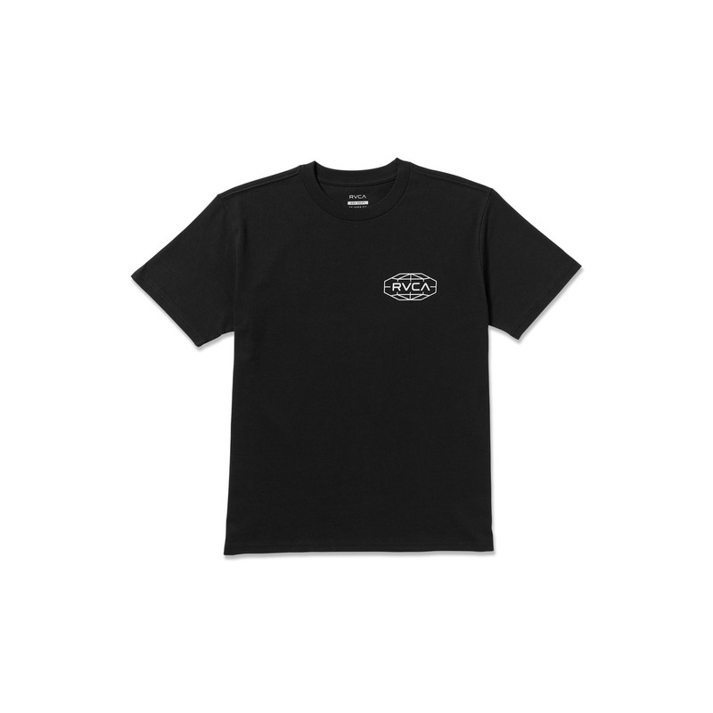 RVCA Men's Global Hex Short Sleeve Tee, Black
