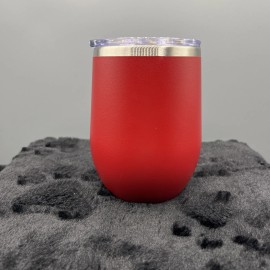 POLAR CAMEL RED 5" Insulated Stainless Steel Tumbler Travel Mug 12oz Wine