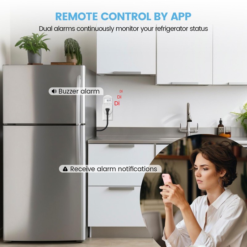 WiFi Electricity Usage Monitor, Zuomeng Plug-in WiFi Power Meter with