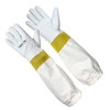 SAFTA Premium Quality Cow Hide Beekeeping Gloves, Bee keepers Gloves for Professionals, Ventilated Long Sleeves, Elastic Cuffs Sting Proof Bee Gloves, Light Thorn proof Gardening Work Gloves. (XS)