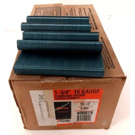 Paslode *LOT OF 9,000 PASLODE STANDARD CROWN BRITE STAPLES 1/2" X 1-3/4"  16 GAUGE