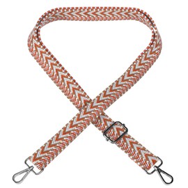 EAZY CASE - Adjustable Bag Strap, Replacement Strap for Handbags, Shoulder Strap for Shoulder Bags, Thin Strap for Bags and Tote Bags, DIY Bag Strap, Zig Zag - Blue Red Metal Silver