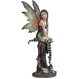 George S. Chen Imports SS-G-91253 Fairy Collection Pixie with Clear Wings Fantasy Figurine Decoration