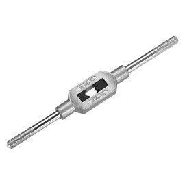 Sourcing Map Adjustable Tap Wrench Handle for Metric M1-M10 W1/16-3/8, Thread Holder Reamer Hand Tapping Tool for Machinist Repair, Medium Carbon Steel With Nickel Plated