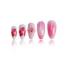 RUOKEXIN Medium Press on Nails Almond Fake Nails Pink Ombre