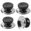 LEEQBCR 4 Pieces Pot Lid Replacement Knobs, Stainless Steel Lid