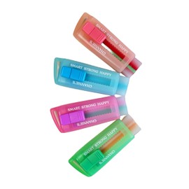 Channie's Fun Eraser Set - Push & Lock Fun Cute Erasers for Kids, Retractable/Push Out School Erasers, Set of 4