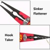 1Pcs Red Fishing Plier, Aluminium Alloy Saltwater Resistant Hook Remover,