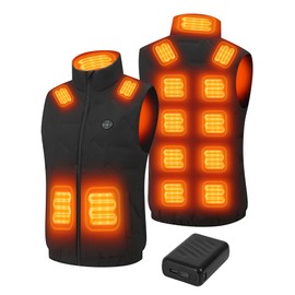 Gokozy Mens Heated Vest with Battery Included, 12V 20000mAh, Lightweight Heated Vest for Men Rechargeable, Ideal for Ski, Commute & Gifts