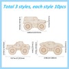 SOFPLATE 30Pcs 3 Styles Wood Truck Cut Out Car Shaped
