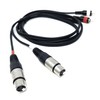 DRUT 1.5m Twin 2 x XLR Female Sockets to 2