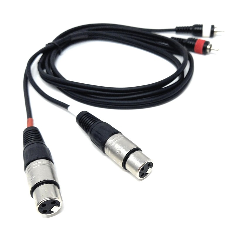 DRUT 1.5m Twin 2 x XLR Female Sockets to 2