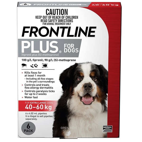 Frontline Plus For Extra Large Dogs (40-60kg) - 6 Pack