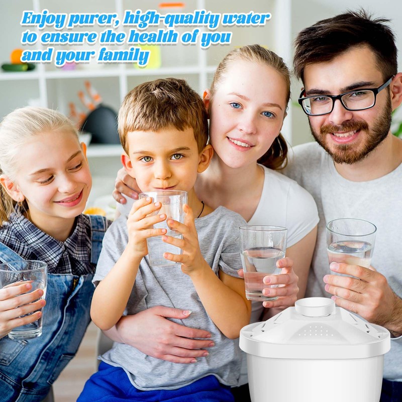 Tujoe 4 Pcs Alkaline Water Filter Replacement Alkaline Water Pitcher