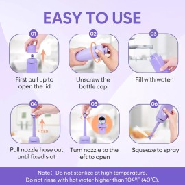 Easy@Home Portable Peri Bottle for Postpartum Care: Easy@Home Handheld Bidet EPB-01 Purple