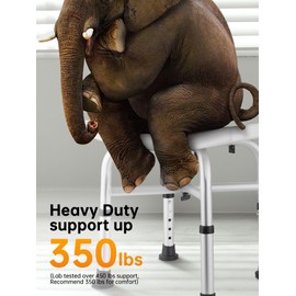 Hiqufet Shower Chair for Inside Shower Heavy Duty(350 lb), 5 Height Adjustable Shower Stool for Shower to Sit, Shower Seats for Adults