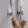 4 Pack Broom Holder Wall Mount,Heavy Duty Stainless Steel Broom