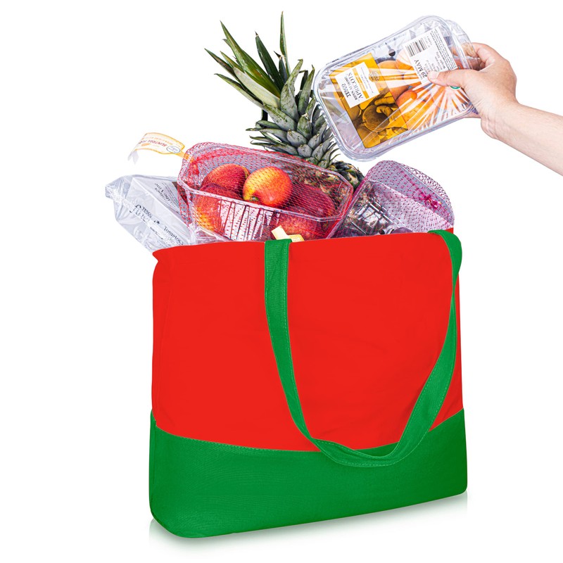IMFAA Plain 10oz Strong Large(50X40X12) Cm Reusable Grocery Shopping, Two-Tone