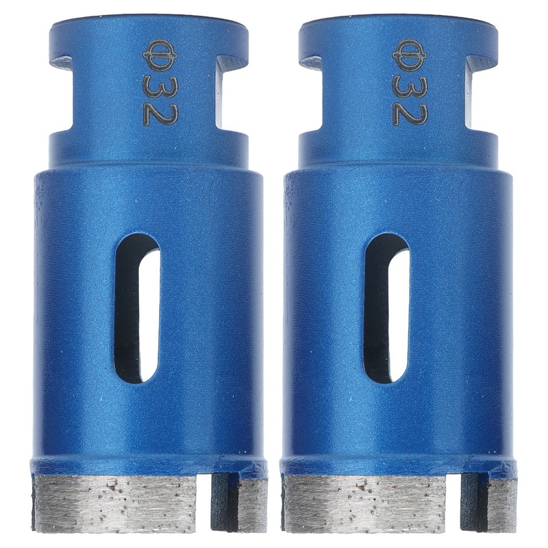 2pcs Marble Hole Openers 32mm Sharpened Sturdy Blue Drilling Hole