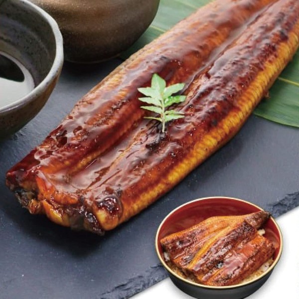 Kura Sushi Eel, Long Grilled Eel, 2 Tails, Simple Packaging, 8.1 oz (230 g) or More/Tail, Additive-Free Sauce & Japanese Pepper