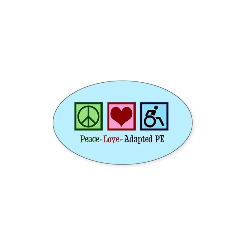 CafePress Adapted PE Teacher Oval Car Bumper Sticker